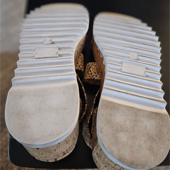 R2 Womens Neutral Boho Bandi Chunky Wedge Platform Sandal Natural Rafia Size 9.5 - Picture 7 of 7